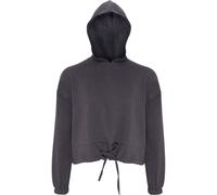 (XS, Charcoal) TriDri Womens/Ladies Cropped Oversize Hoodie