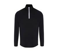TriDri Men's Long Sleeve Performance Quarter Zip Top in Black | Size: XL TriDri Black XL