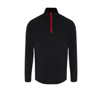 TriDri Men's Long Sleeve Performance Quarter Zip Top in Jet Black | Size: 2XL TriDri Jet Black 2XL