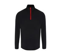 TriDri Men's Long Sleeve Performance Quarter Zip Top in Jet Black | Size: 3XL TriDri Jet Black 3XL