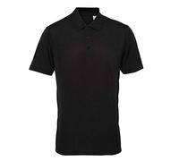 TriDri Men's Panelled Polo Shirt Black Large