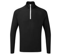 TriDri Men's Performance Quarter Zip Long-Sleeved Sweatshirt in Black | Size: 2XL TriDri Black 2XL