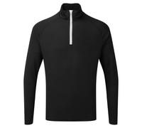 TriDri Men's Performance Quarter Zip Long-Sleeved Sweatshirt in Black | Size: Small TriDri Black S