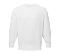 TriDri Men's Soft Touch Brushed Back Fleece Crew Neck Sweatshirt in White | Size: 2XL TriDri White 2XL