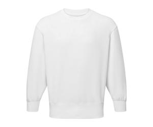 TriDri Men's Soft Touch Brushed Back Fleece Crew Neck Sweatshirt in White | Size: XS TriDri White XS