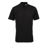 TriDri Men's Tri Dri Panelled Short Sleeve Polo Shirt in Black | Size: XL TriDri Black XL