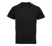 TriDri Men's Tri Dri Panelled Short Sleeve T-Shirt in Black | Size: Small TriDri Black S