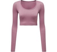 Ribbed Seamless 3D Crop Top TriDri Mauve XS