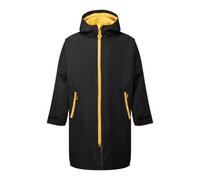 Tridri Unisex Adult Waterproof Changing Robe Black/sun Yellow (L-Xl)