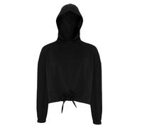 TriDri Women's Cropped Oversize Hoodie in Black | Size: S/M TriDri Black S/M