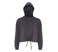 TriDri Women's Cropped Oversize Hoodie in Charcoal | Size: 2XS TriDri Charcoal 2XS