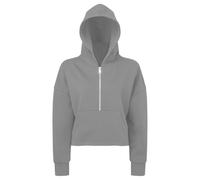 TriDri Women's Half Zip Hoodie in Grey | Size: 10-12 TriDri Grey 10-12