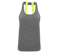 TriDri Womens/Ladies Double Strap Back Sleeveless Vest (M) (Black Melange)