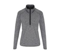 TriDri Women's Long Sleeve Performance Quarter Zip Top in True Black | Size: Large TriDri True Black L
