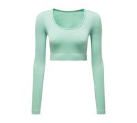 Ribbed Seamless 3D Crop Top TriDri Mint L