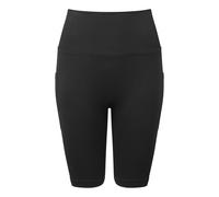 TriDri Women's Ribbed Seamless 3D Cycling Shorts in Black | Size: Large TriDri Black L