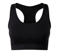 TriDri Women's Seamless 3D Fit Multi-Sport Solid Colour Sculpt Sports Bra in Black | Size: Small TriDri Black S