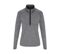 TriDri Women's Long Sleeve Performance Quarter Zip Top in True Black | Size: Large TriDri True Black L