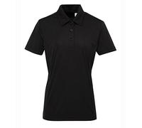 Tri Dri Women's Panelled Polo Shirt Black Small