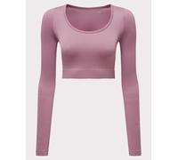 TriDri Women's Ribbed Seamless '3D Fit' Crop Top TR224 - Long Sleeve Top