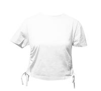TriDri Women's Ruched Crop Top in White | Size: 2XS TriDri White 2XS