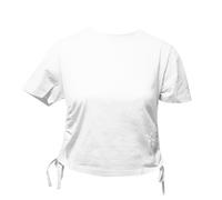TriDri Women's Ruched Crop Top in White | Size: Large TriDri White L
