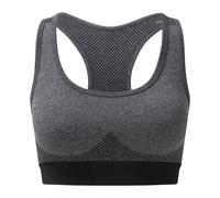 TriDri Women's Sculpted Melange Seamless 3D Sports Bra in Black | Size: XL TriDri Black XL