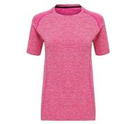 TriDri Women's Seamless 3D Fit Multi Sport Performance Short Sleeve Top in Pink | Size: Large TriDri Pink L
