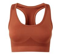 TriDri Women's Seamless 3D Fit Multi-Sport Solid Colour Sculpt Sports Bra in Light Brown | Size: XL TriDri Light Brown XL