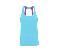 TriDri Women's Tri Dri Double Strap Back Sleeveless Vest in Turquoise | Size: Small TriDri Turquoise S
