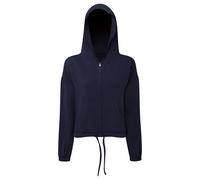 TriDri® Women's TriDri® recycled cropped oversize full-zip hoodie - Womens