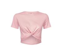 TriDri Women's Twisted Crop Top in Light Pink | Size: Large TriDri Light Pink L