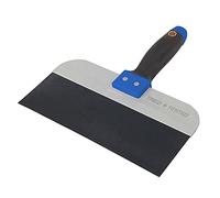 Tried + Tested - Hardened Steel Taping Knife 250mm - Flexible Hollow Grain Blade with Soft Grip Handle for Dry Walling - Black + Blue