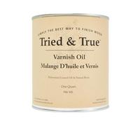 Tried & True Superior Varnish Oil Wood Finish, Quart - Natural Pine Resin & Linseed Oil, Ideal for Interior Furniture, Tables, Countertops - Non-Toxic, Scratch Resistant & Durable