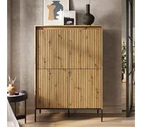 trier wooden highboard with 4 doors in artisan oak
