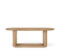 Trieste Dining Table - Natural Mango Wood - 8 Seater - 210cm - Oval Pedestal