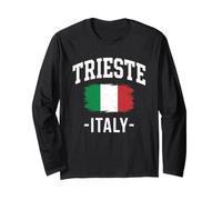Trieste Italia Italy Italian Flag Souvenir Europe Tourist Long Sleeve T-Shirt