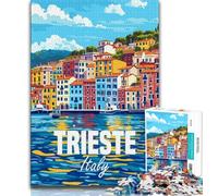 Trieste Italy 1000 Piece Jigsaw Puzzles for Adults,Challenging Game Gifts for Is Ideal As A Gift for The Whole Family 50x75cm