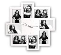 Trieste White Multi Aperture Photo Frame and Clock for 8 6x4 Photos