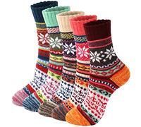 Trifabricy Wool Socks - Vintage Winter Warm, Soft Cozy, Thick Knit Boots Socks Gifts for Women Men, 01 Classic Nbj, 5-9, One size