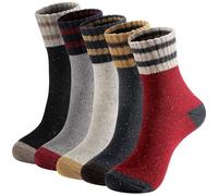 Trifabricy Wool Socks - Wool Socks For Women/Men, Winter Warm Socks, Super Soft Crew Socks Boot Socks, Thick Knit Cozy Socks, A Strip,6-10, One size