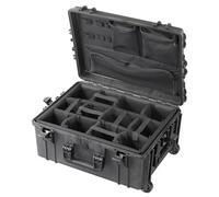 Trifibre MAX CASE MAX540H245CAMORGTR Tough IP67 Rated Case, Black, Camera Dividers, Trolley Handle, Wheels, Waterproof Equipment for Photography with Hard Carry Plastic Flight Case, Camera or Tool Box