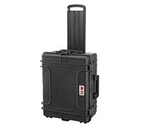Trifibre MAX CASE MAX540H245TR Tough IP67 Rated Case, Black, Empty, Wheels, Extendable Trolley Handle, Waterproof, Hard Carry Plastic Case for Photography, Flight Case, Camera Case or Tool Box