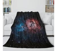 Trifid Nebula M20 Plush Blanket - Universe Starry 3D Printed Soft Cozy Blanket Birthday Gift for Son Daughter Grandson Granddaughter Friend - Sofa Bed Crib Decor 40x50inch(100x130cm)