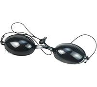 Trifletopia 1 Pair Tanning Goggles - UV IPL LED Eye Protection - Safety Glasses for Sunbed Infrared Light Therapy - Reusable Eyewear for Beauty Clinic & Sunbathing (Black)