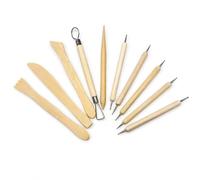 Trifletopia 10 PCS Polymer Clay Tools Set - Wooden and Plastic Sculpting Tools for Pottery, Modelling, Carving and DIY Crafts - Dotting Tools and Moulds for Adults, Beginners, Art Projects