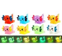 Trifletopia 16PCS Mini Resin Animals - Glowing Hexagonal Dragon Figurines - Mini Animal Figures for DIY Crafts - Dollhouse & Garden Landscape Decorations