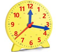 Trifletopia 1PC Learning Clock for Kids - 24-Hour Time Teaching Model - Educational Toy for Early Learning - Display Clock for Children Age 6+ - 10cm Diameter (Yellow)