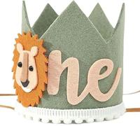 Trifletopia 1st Birthday Crown for Boy or Girl - First Birthday Decorations for Kids - 1 Year Old Celebration Hat - Baby Party Photo Prop