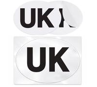 Trifletopia 2 Pack UK Car Stickers for Europe, Oval Self Adhesive Vinyl UK Stickers for Car Van Truck, Weatherproof UK Car Stickers for Europe Driving, Easy Apply and Remove